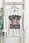 Explore More Collection - Baseball Game Day Faux Sequins Graphic Sweatshirts