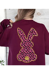 Explore More Collection - Easter Bunny Faux Glitter Back Graphic Sweatshirts