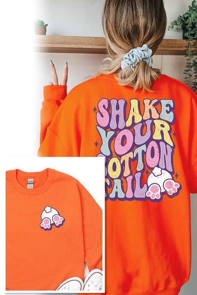 Explore More Collection - Tail Easter Front Back Graphic Fleece Sweatshirts