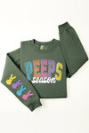Explore More Collection - Easter Peeps Sleeve Graphic Fleece Sweatshirts