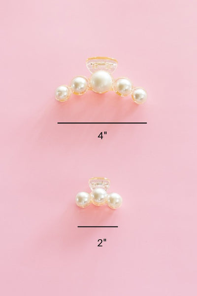 Explore More Collection - Pearl Hair Claw Clip Set - 2PK