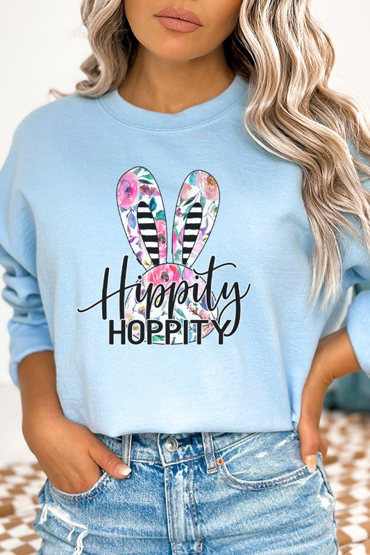 Explore More Collection - Easter Hippity Hoppity Stripes Sweatshirt