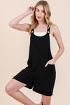 Explore More Collection - French Terry Short Overalls with Pockets