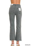 Explore More Collection - Acid Washed High Waist Distressed Straight Pants