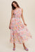 Explore More Collection - Floral Bubble Textured Two-Piece Style Maxi Dress