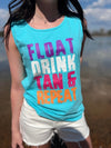 Explore More Collection - Float Drink Tan Repeat Tank Top