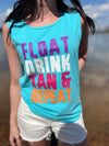 Explore More Collection - Float Drink Tan Repeat Tank Top