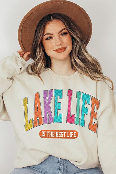 Explore More Collection - Lake Life Graphic Fleece Sweatshirts