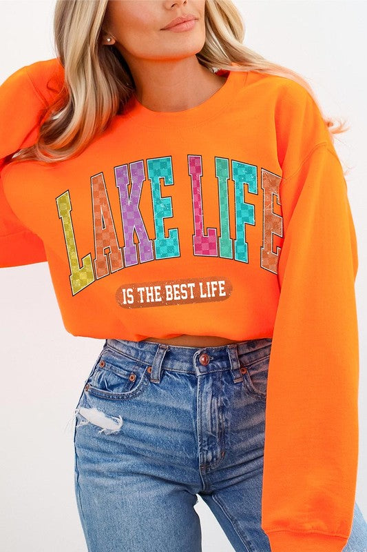 Explore More Collection - Lake Life Graphic Fleece Sweatshirts