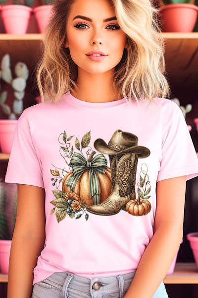 Explore More Collection - Howdy Pumpkin Western Fall Graphic Tee