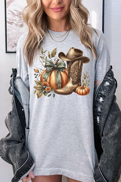 Explore More Collection - Howdy Pumpkin Western Fall Graphic Tee