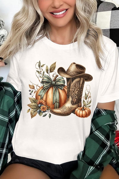 Explore More Collection - Howdy Pumpkin Western Fall Graphic Tee