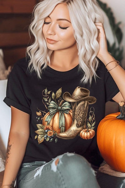 Explore More Collection - Howdy Pumpkin Western Fall Graphic Tee