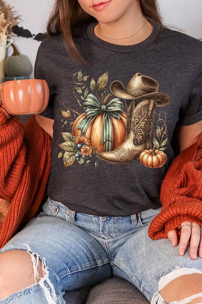 Explore More Collection - Howdy Pumpkin Western Fall Graphic Tee