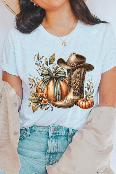 Explore More Collection - Howdy Pumpkin Western Fall Graphic Tee