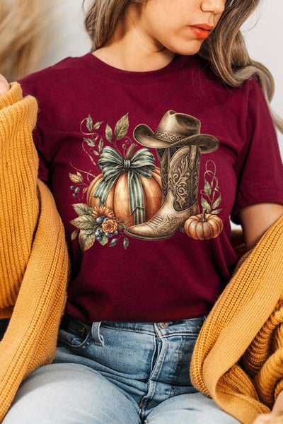 Explore More Collection - Howdy Pumpkin Western Fall Graphic Tee