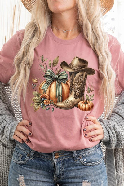 Explore More Collection - Howdy Pumpkin Western Fall Graphic Tee