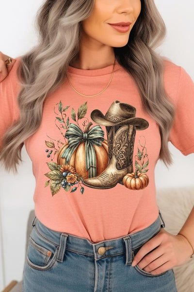 Explore More Collection - Howdy Pumpkin Western Fall Graphic Tee