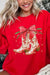 Explore More Collection - Christmas Cowgirl Boots Graphic Fleece Sweatshirts