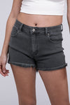 Explore More Collection - Acid Washed Frayed Cutoff Hem Shorts