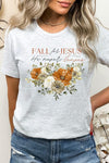 Explore More Collection - Fall For Jesus He Never Leaves Graphic Tee