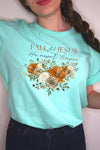 Explore More Collection - Fall For Jesus He Never Leaves Graphic Tee