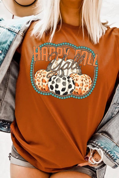 Explore More Collection - Happy Fall Y'all Graphic Tee