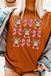 Explore More Collection - Christmas Highland Cow Graphic Tee