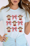 Explore More Collection - Christmas Highland Cow Graphic Tee