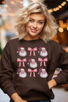 Explore More Collection - Christmas Santa Pink Bow Holiday Sweatshirt