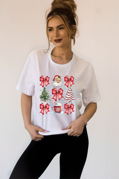 Explore More Collection - Coquette Christmas Holiday Graphic Tee