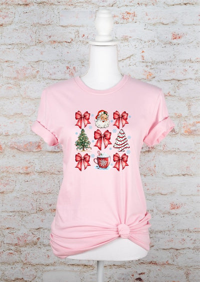 Explore More Collection - Coquette Christmas Holiday Graphic Tee