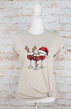 Explore More Collection - Christmas Wine Glass Graphic Tee