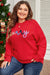 Explore More Collection - Plus Size MERRY Round Neck Long Sleeve Sweater