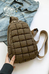 Explore More Collection - Quilted Nylon Crossbody  Bag