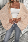 Explore More Collection - Openwork Open Front Long Sleeve Cardigan