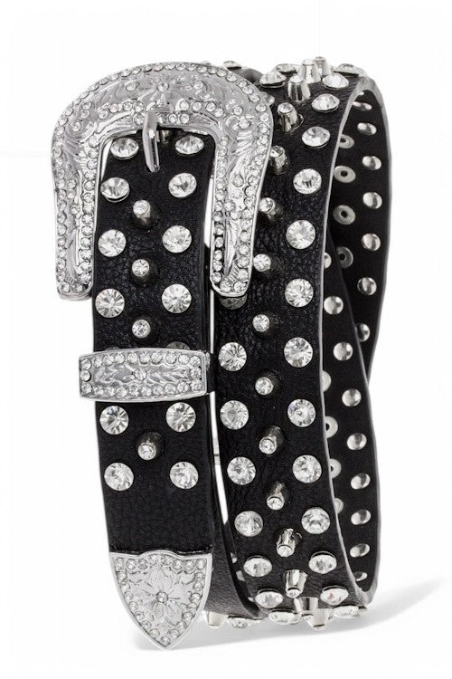 Lisa - A Mixed Studs Crystal Fashion Belt