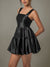 Explore More Collection - Ruched Square Neck Wide Strap Mini Dress