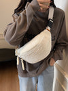 Explore More Collection - Sherpa Crossbody Bag with Adjustable Strap