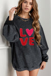 Explore More Collection - Valentine’s Day LOVE Round Neck Long Sleeve Sweatshirt