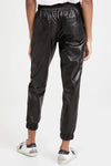 Explore More Collection - Drawstring PU Leather Pants with Pockets