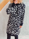 Explore More Collection - Leopard Round Neck Long Sleeve Sweater