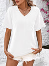 Explore More Collection - V-Neck Dropped Shoulder T-Shirt