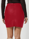 Explore More Collection - Ruched Asymmetrical Hem Skirt