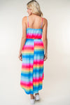 Explore More Collection - White Birch Full Size Ombre Striped Midi Cami Dress