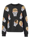 Explore More Collection - Basketball Round Neck Long Sleeve Sweatshirt