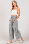 Explore More Collection - SAGE + FIG Drawstring Smocked High Waist Pants