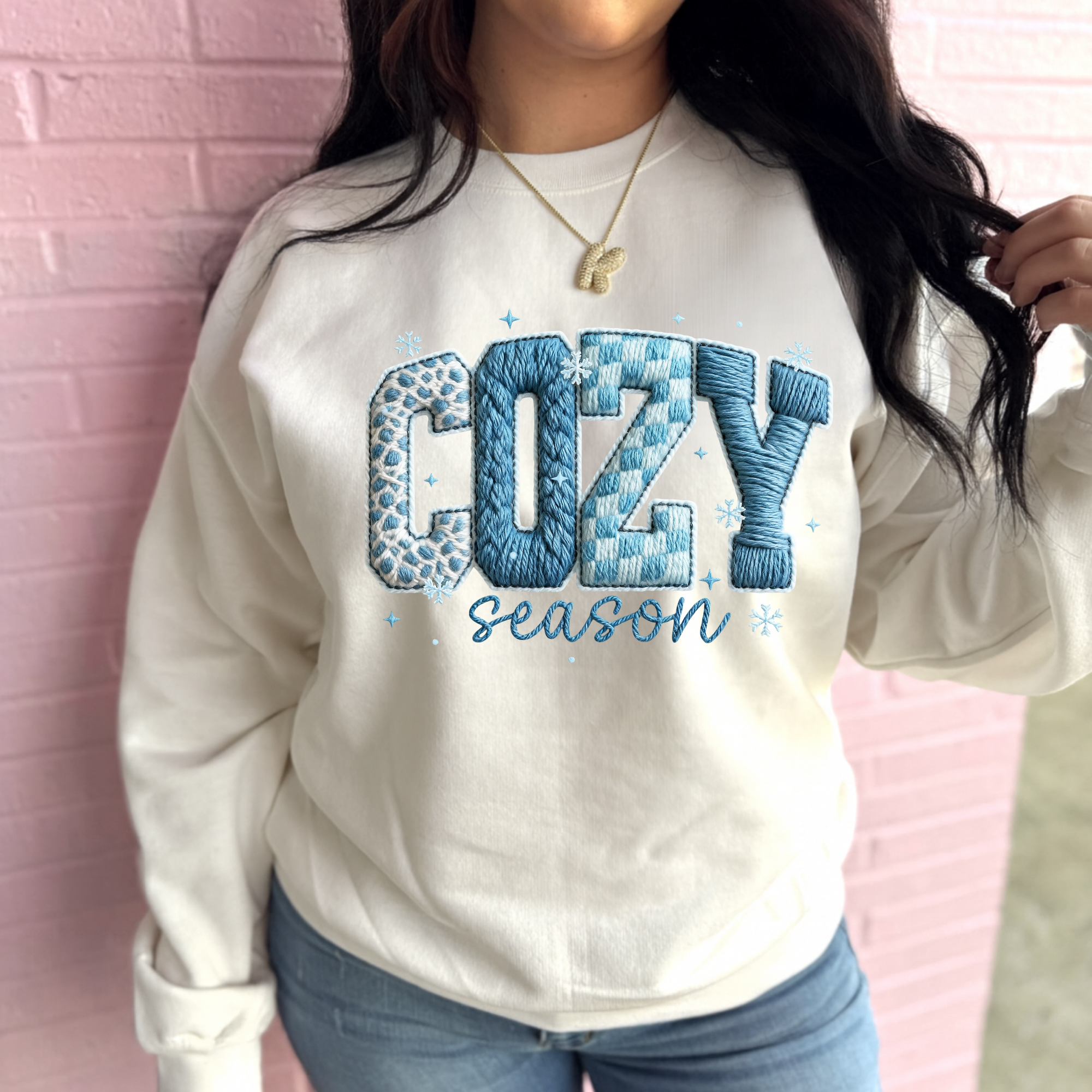 Explore More Collection - Yarn Cozy Season Graphic Sweatshirt