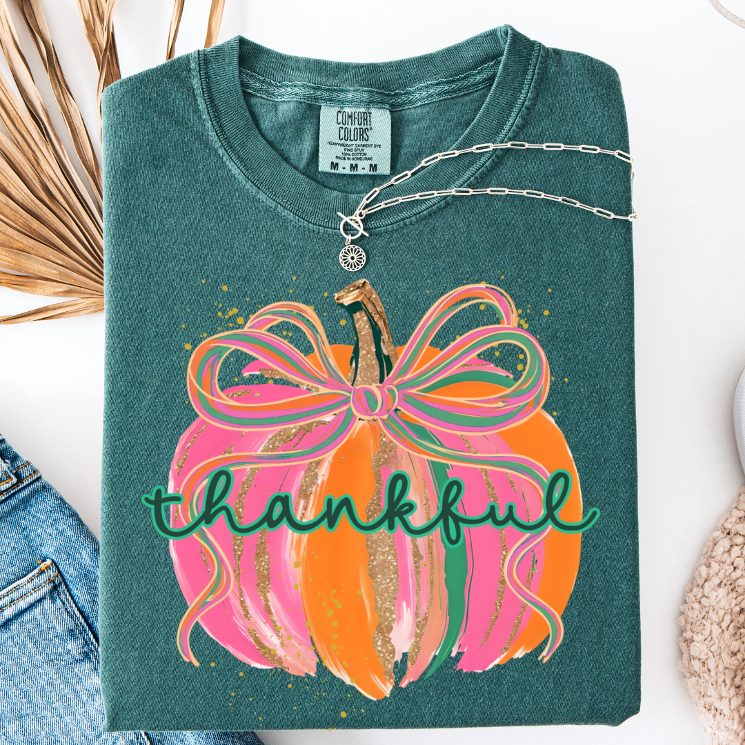 Explore More Collection - Colorful Thankful Pumpkin Graphic Tee