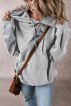 Explore More Collection - Drawstring Pocketed Long Sleeve Hoodie